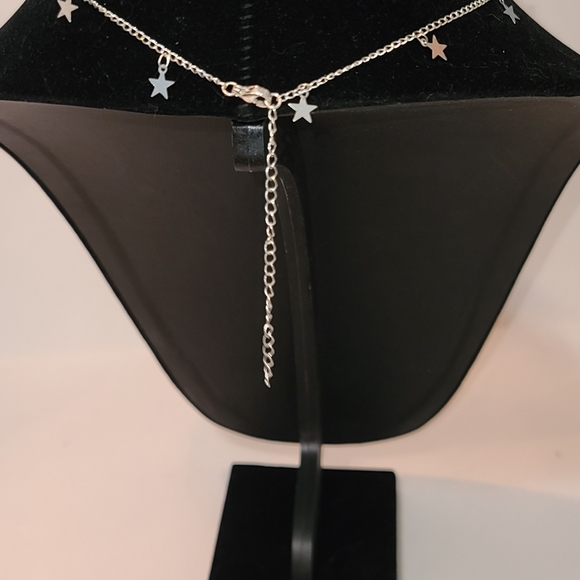 Silver star choker 15-18" with extender - Picture 3 of 3